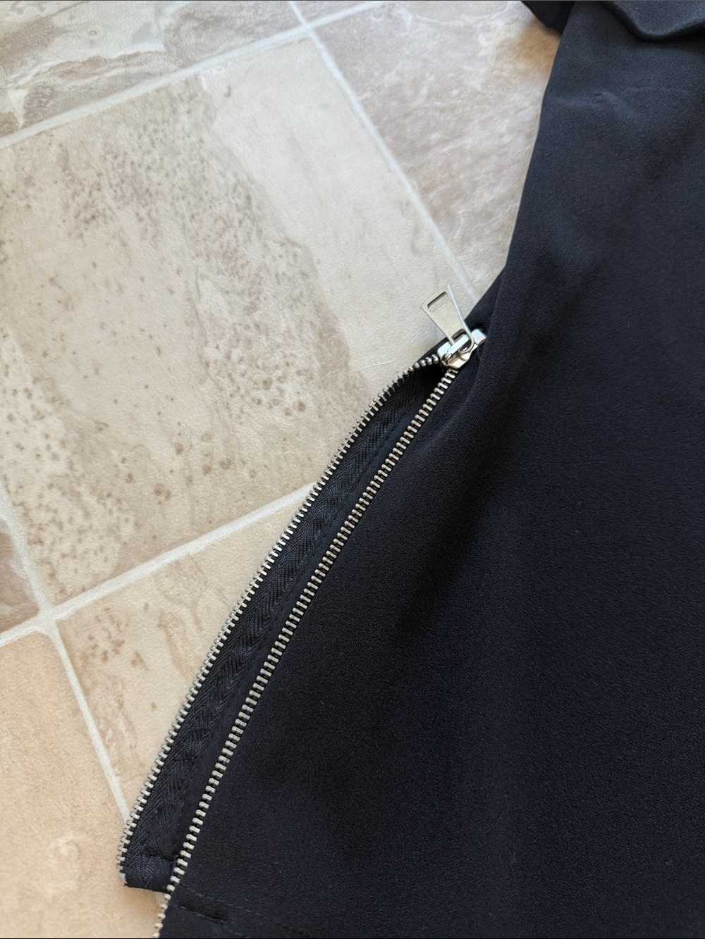 Zara Black Strapless Tube Top with Side Zip Detail - Picture 3 of 4